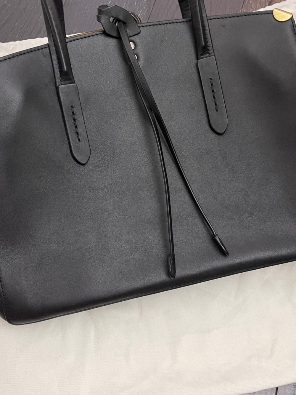 Coach Cooper Carryall 22821 Black Leather Satchel Tote Crossbody No Strap w/tag - Picture 10 of 16